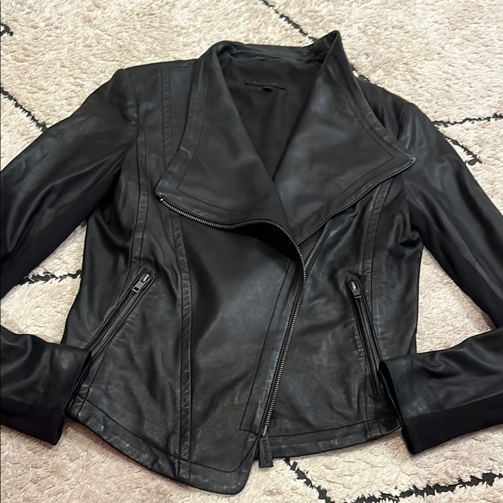 mackage moto leather jacket s